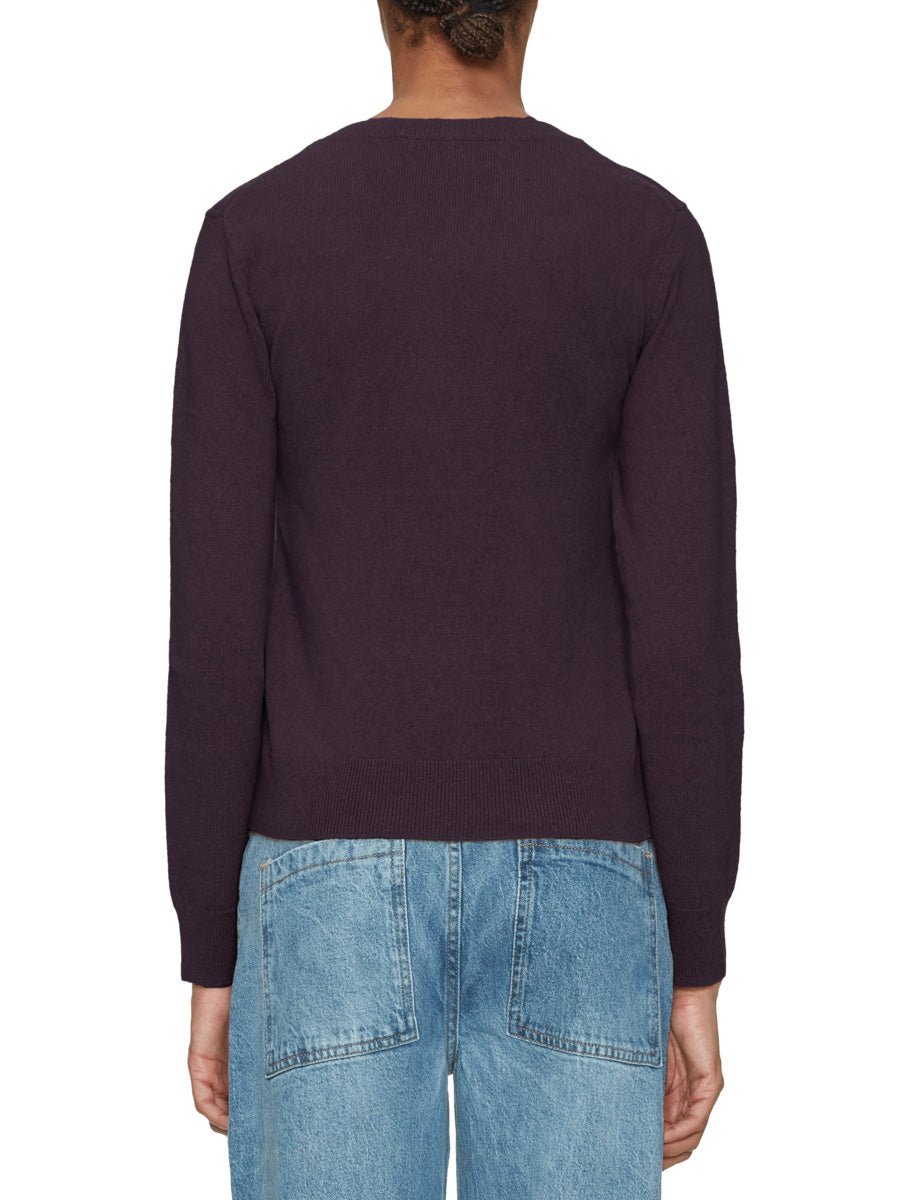 pullover girocollo catelina prugna - absolut cashmere - pullover
