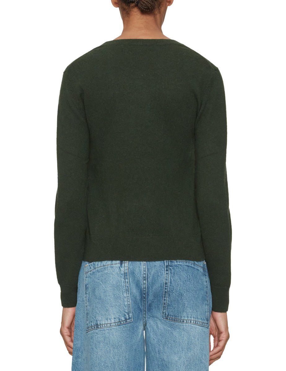 pullover girocollo catelina verde bosco - absolut cashmere - pullover