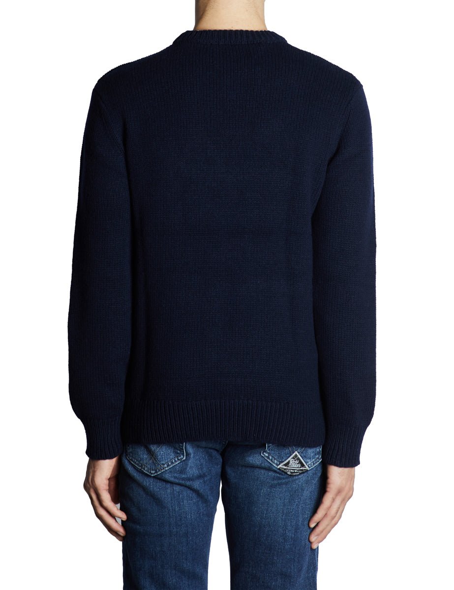 pullover girocollo cody lana blu - selected - pullover