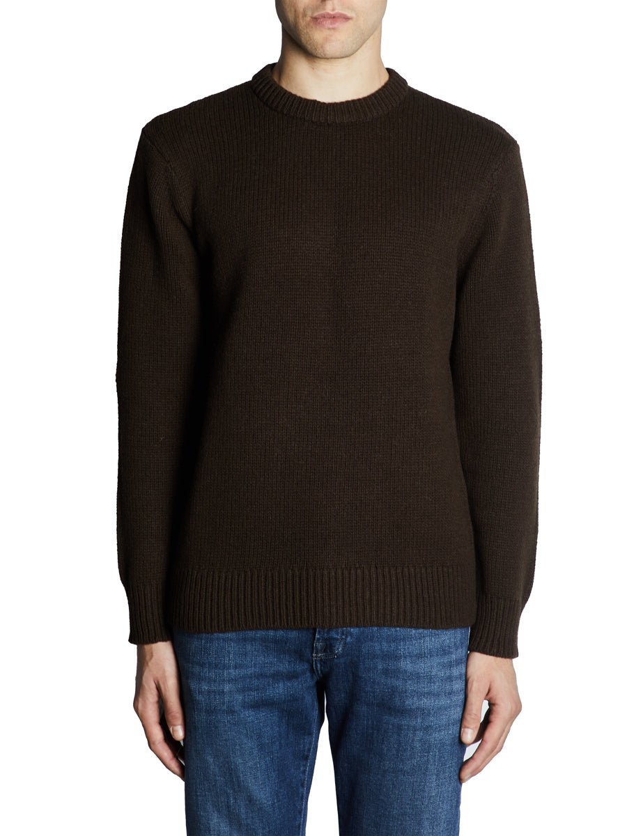 pullover girocollo cody lana cacao - selected - pullover