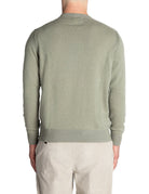 pullover girocollo coste laterali verde salvia - jurta - pullover