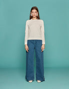 pullover girocollo cotone crepe bianco - n21 alessandro dell'acqua - pullover