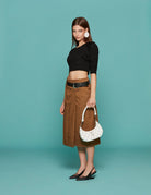 pullover girocollo cropped nero - n21 alessandro dell'acqua - pullover