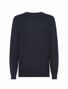 pullover girocollo grana di riso blu navy - Frida SRL