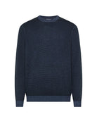 pullover girocollo grana di riso vintage blu navy - sun68 - pullover