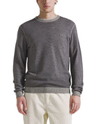 pullover girocollo grana di riso vintage grigio - sun68 - pullover