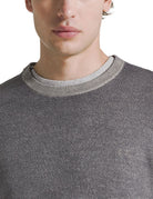 pullover girocollo grana di riso vintage grigio - sun68 - pullover
