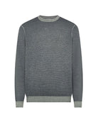 pullover girocollo grana di riso vintage grigio - sun68 - pullover