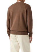 pullover girocollo heron ricamo st moritz moro - st. barth - pullover