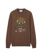 pullover girocollo heron ricamo st moritz moro - st. barth - pullover