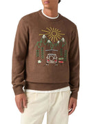 pullover girocollo heron ricamo st moritz moro - st. barth - pullover