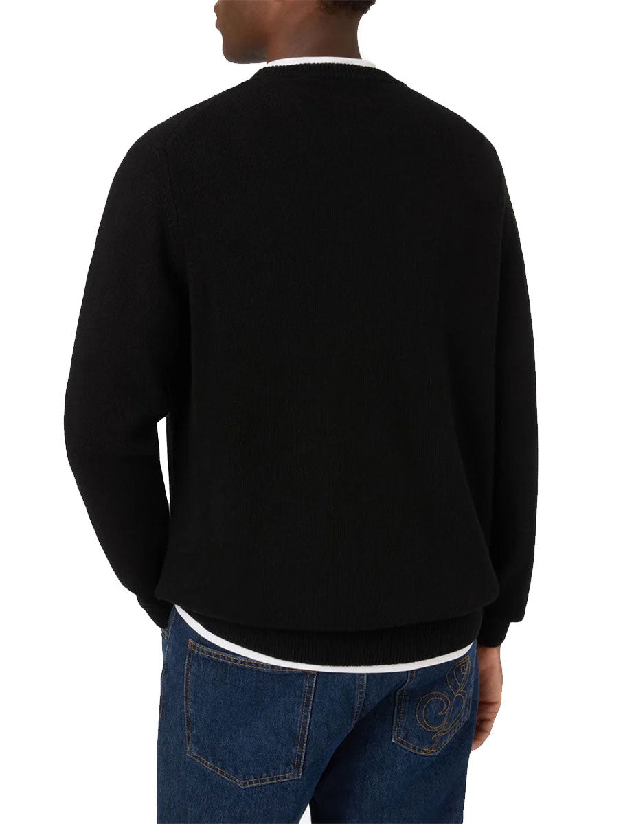pullover girocollo heron sei un mito nero - st. barth - pullover