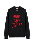 pullover girocollo heron sei un mito nero - st. barth - pullover