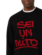 pullover girocollo heron sei un mito nero - st. barth - pullover
