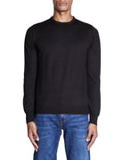 pullover girocollo lana merinos nero - barba - pullover