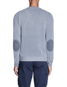 pullover girocollo lana toppe gomito piombo - bob - pullover