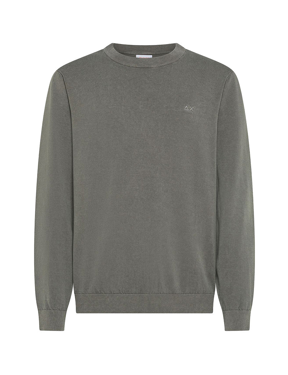 pullover girocollo maglia vintage inchiostro - sun68 - pullover