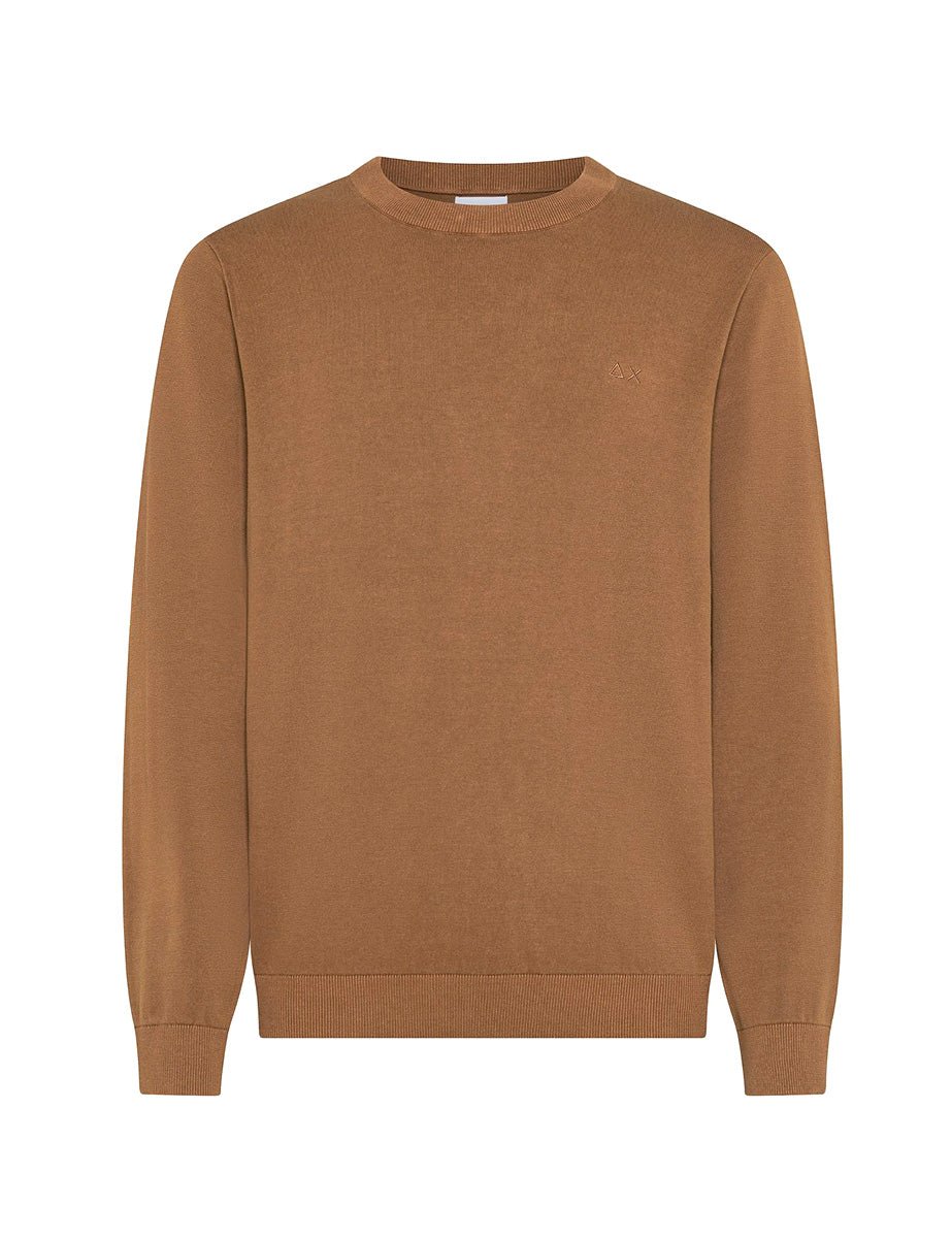pullover girocollo maglia vintage terra - sun68 - pullover