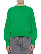 pullover girocollo manica palloncino erba - jei-o - pullover