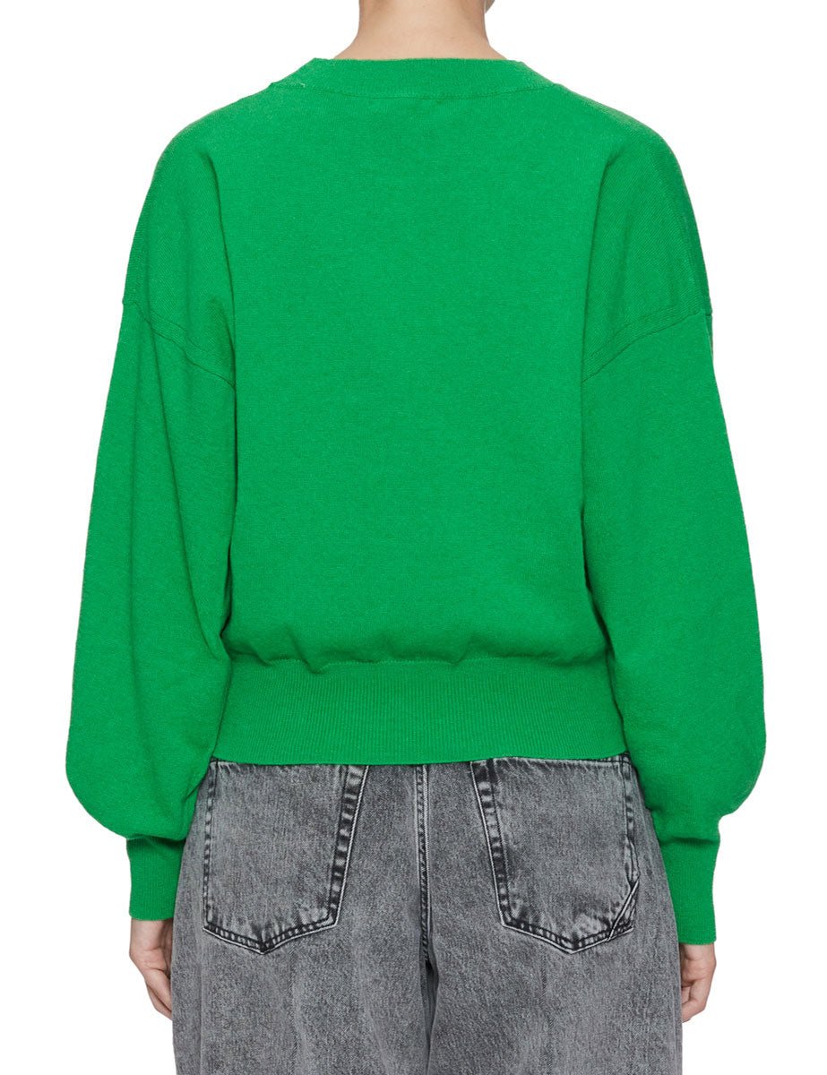 pullover girocollo manica palloncino erba - jei-o - pullover