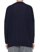 pullover girocollo merinos blu - jei-o - pullover