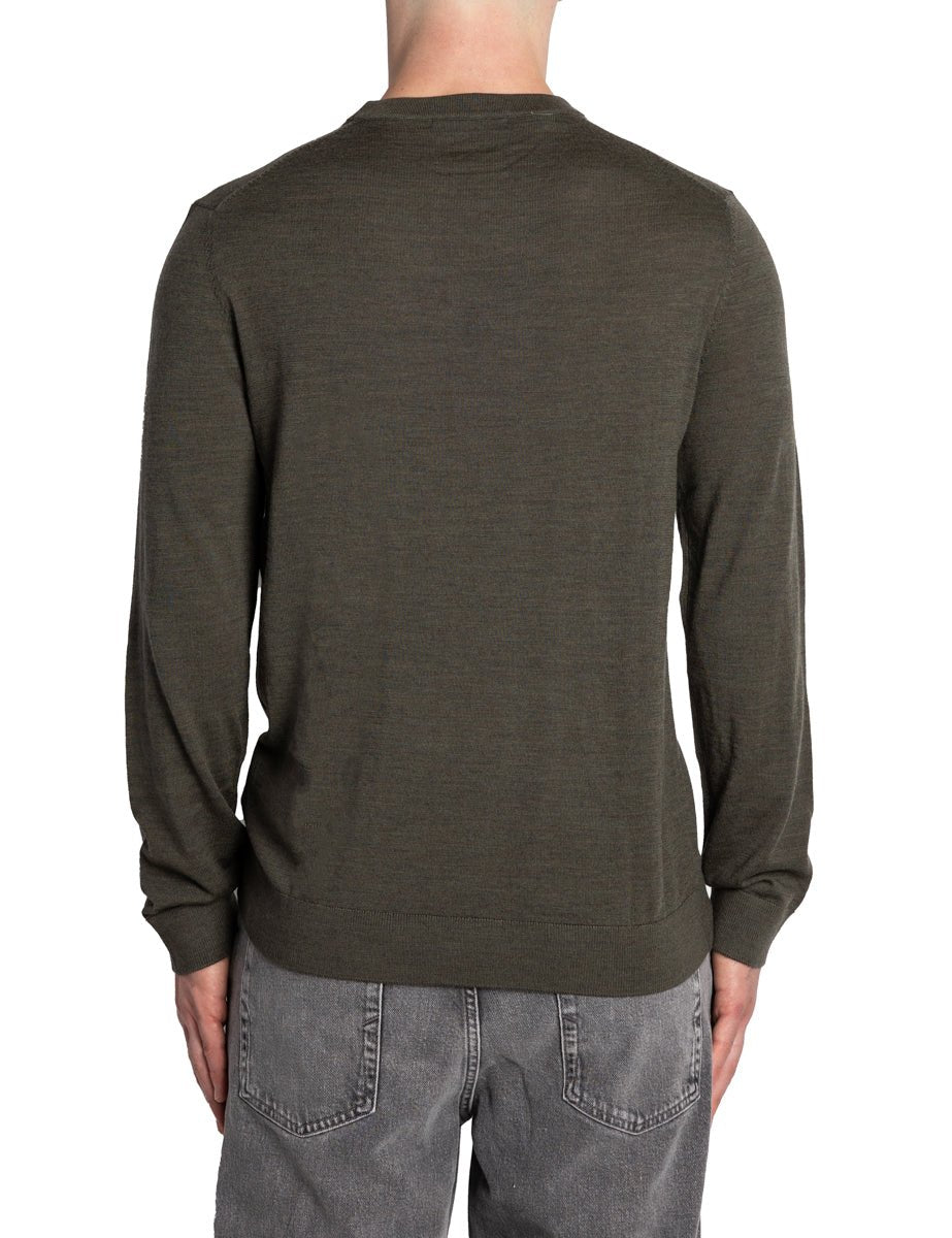 pullover girocollo merinos tray verde foresta - selected - pullover