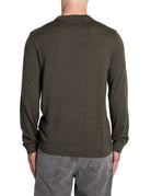 pullover girocollo merinos tray verde foresta - selected - pullover