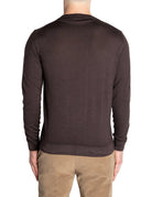 pullover girocollo merinos vintage marrone moka - daniele fiesoli - pullover