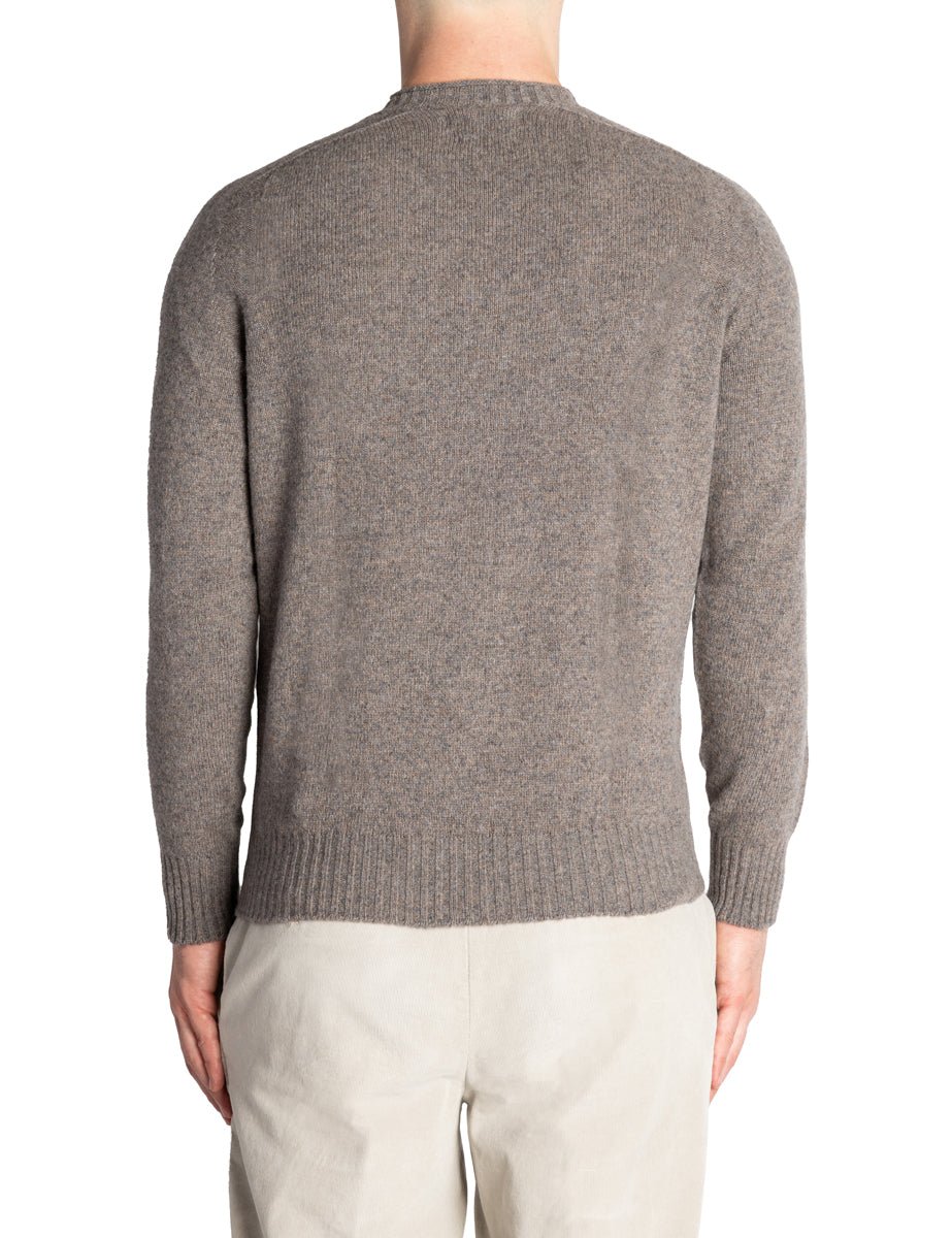 pullover girocollo misto cashmere taupe - jurta - pullover
