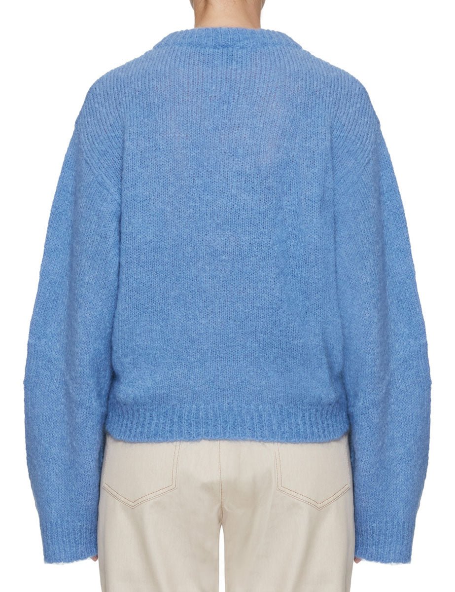 pullover girocollo mohair celeste - alysi - pullover