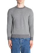 pullover girocollo nido d'ape grigio medio - jurta - pullover