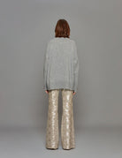 pullover girocollo over grigio - Frida SRL