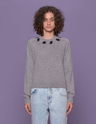 pullover girocollo pietre grigio - n21 alessandro dell'acqua - pullover