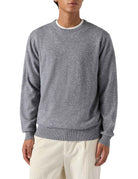 pullover girocollo regent merino cashmere grigio melange - st. barth - pullover
