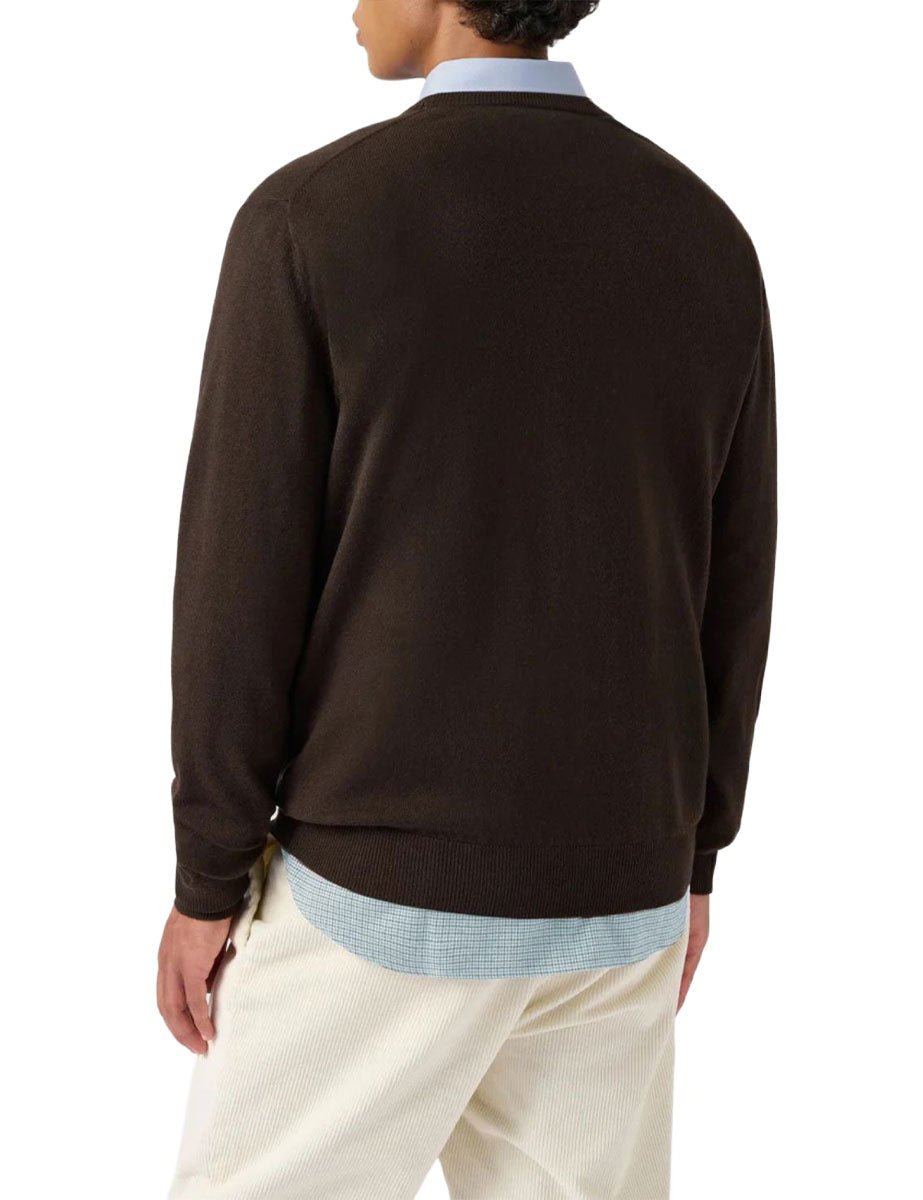 pullover girocollo regent merino cashmere marrone scuro - st. barth - pullover