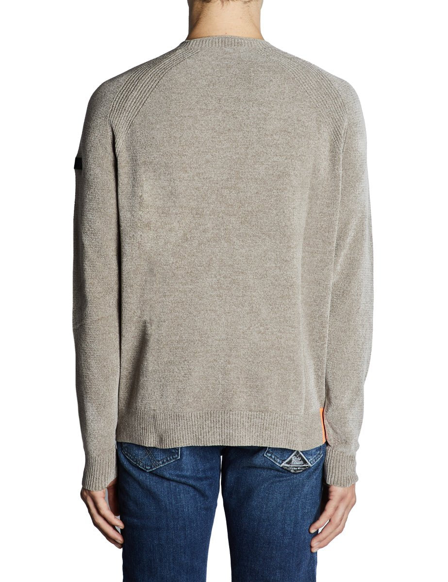 pullover girocollo rollino ciniglia taupe - rrd - pullover