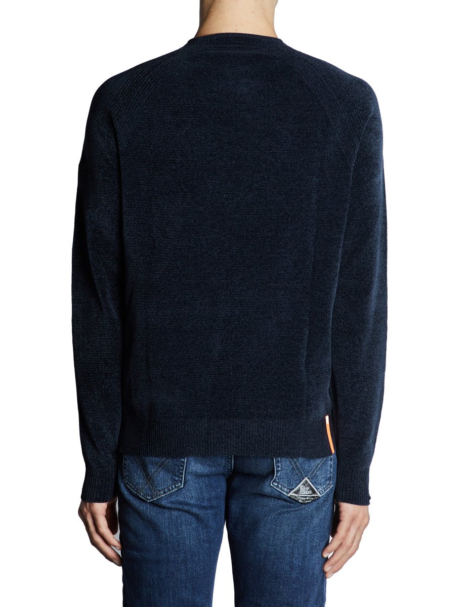 pullover girocollo rollino velvet blu - rrd - pullover