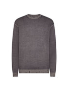 pullover girocollo rotture grigio scuro - sun68 - pullover