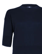 pullover girocollo seta cashmere blu notte - Frida SRL