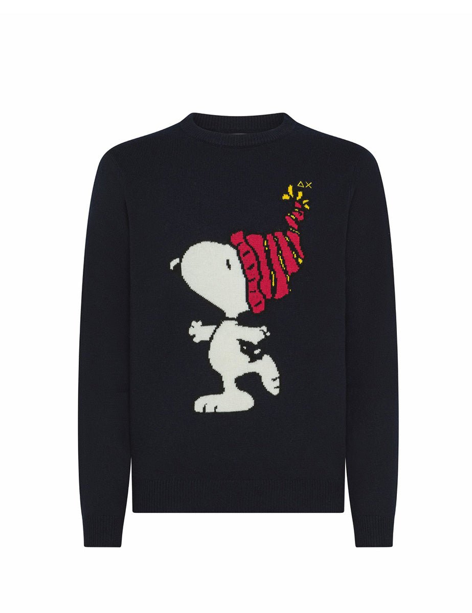 pullover girocollo snoopy blu - sun68 - pullover