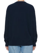 pullover girocollo spilla blu - n21 alessandro dell'acqua - pullover