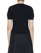 pullover girocollo spilla blu - n21 alessandro dell'acqua - pullover