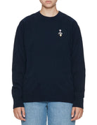 pullover girocollo spilla blu - n21 alessandro dell'acqua - pullover