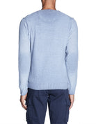 pullover girocollo stampa blu range - bob - pullover