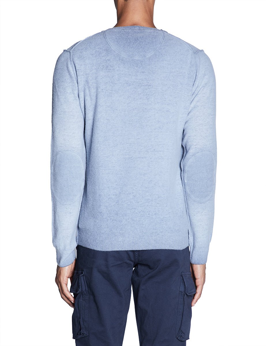pullover girocollo stampa blu range - bob - pullover