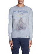 pullover girocollo stampa piombo vespa - bob - pullover