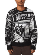 pullover girocollo worldwide black - huf - pullover