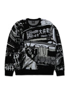 pullover girocollo worldwide black - huf - pullover