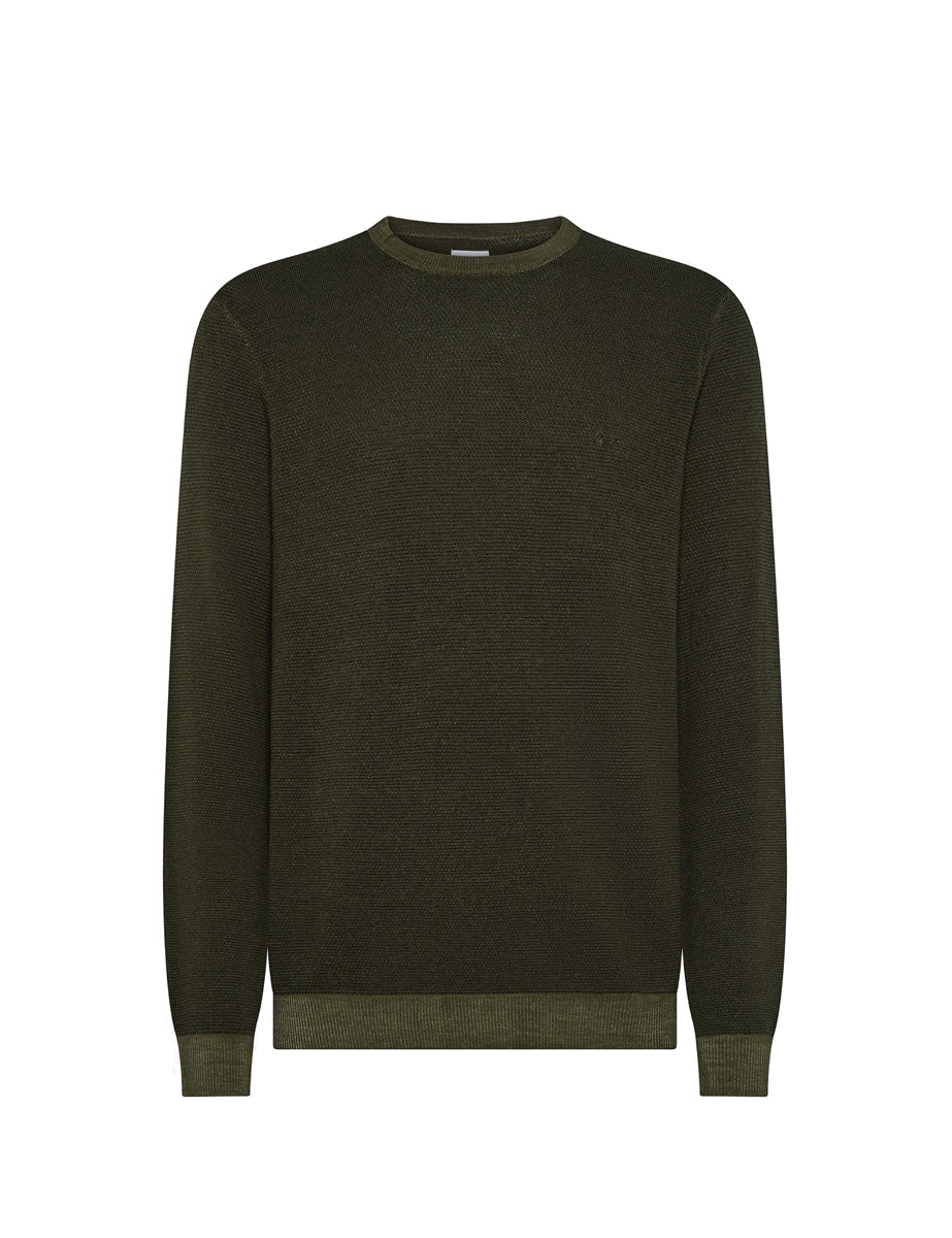 pullover grana di riso vintage militare - sun68 - pullover