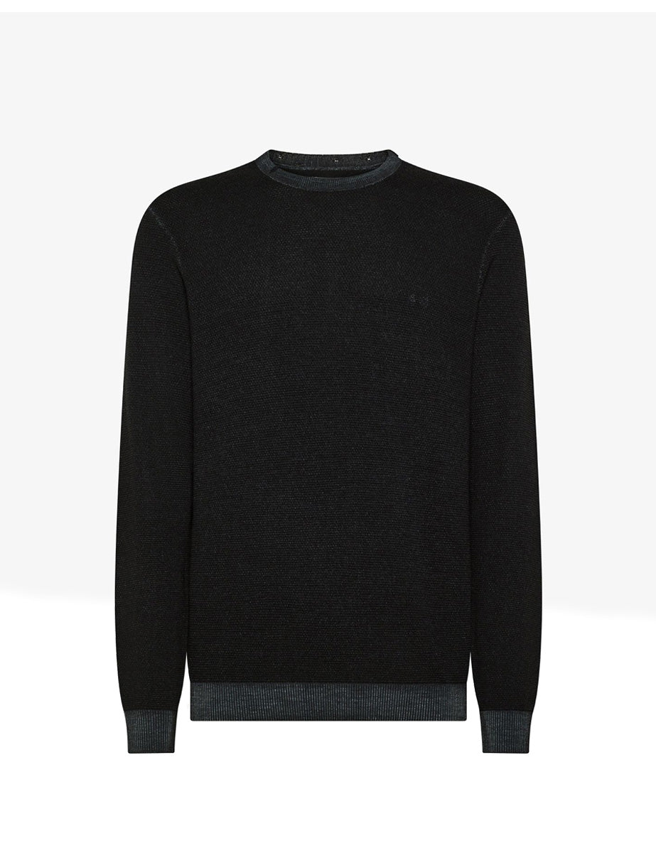 pullover grana di riso vintage nero - sun68 - pullover